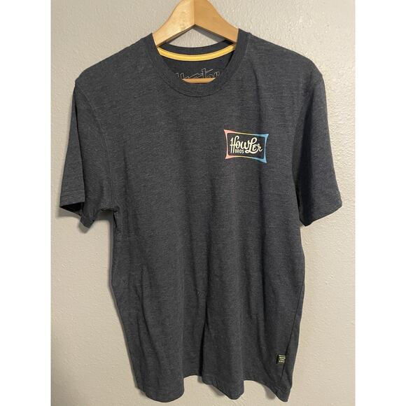 Howler Brothers Mens T Shirt Small Blue Heed The Call Austin TX Graphic Casual - Picture 1 of 6
